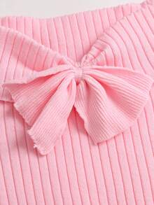 Sweetra Women's Autumn/Winter Sweet & Sexy Hot Girl Style Fitted Off-Shoulder Pullover Sweater For Party, Gathering And Photo Shoot - Pink - View 6