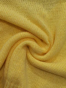INAWLY Women's Crew Neck Drawstring Long Sleeve Casual Loose Comfy Sweater,Short Sleeve Tops, Knit Pullover Fall Winter - Yellow - View 5