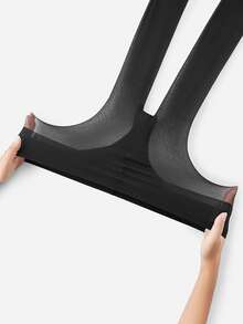 LUVLETTE Women Fashionable Minimalist Solid Color Tights - Black - View 6