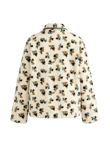 In My Nature Women's Thermal Floral Print Long Sleeve Fleece Jacket Stand Collar Zip Up Outdoor Winter - Multicolor - View 10