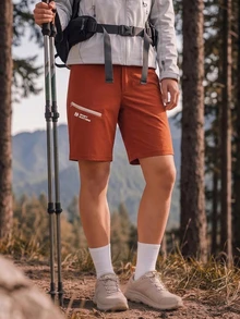 In My Nature 女款焦橙色可拆卸直筒戶外登山徒步長褲 運動休閒風 適合秋冬旅行露營 - 亮橙色 - 查看 6