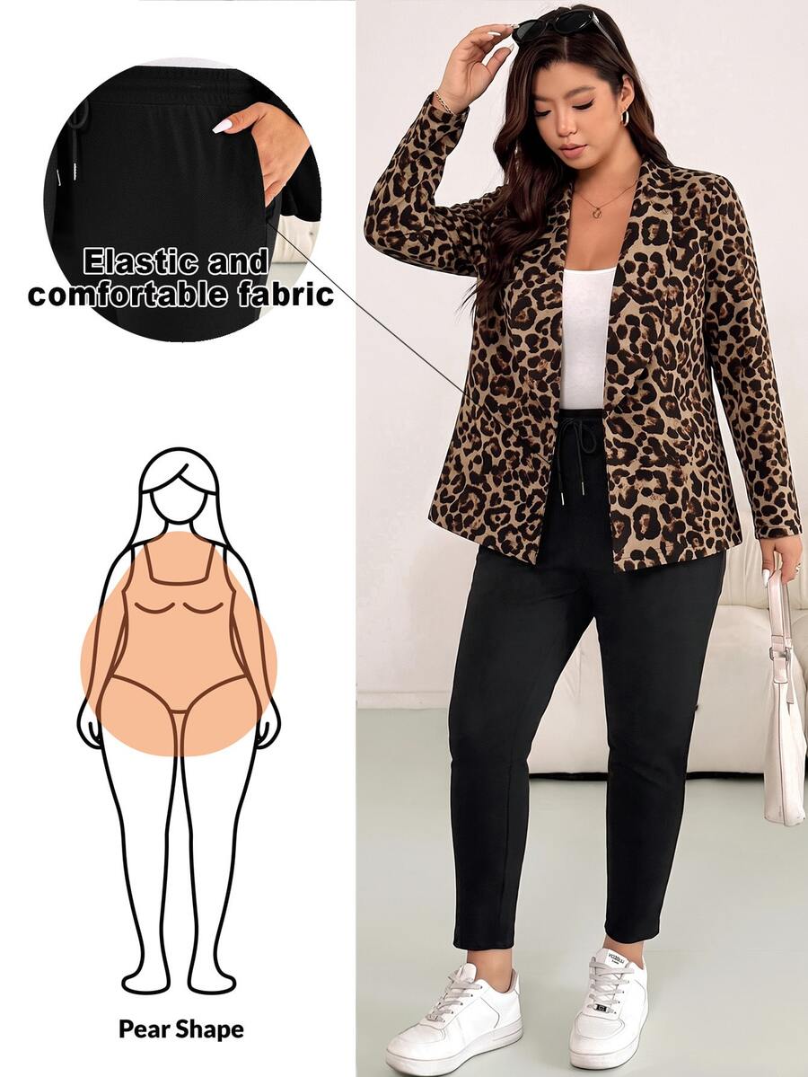 Shapeblank جاكيت نسائي بطبعة نمر عتيقة مقاس كبير مناسب للخريف/الشتاء - متعدد الألوان - مشاهدة 1