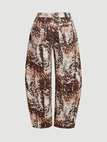 BriallanyX BriallanyX Women's Tie-Dye Pocket Casual Loose Denim Curved Leg Wide Leg Pants - Multicolor - View 9