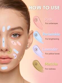 SHEGLAM Hideaway Full-Coverage Concealer-Pink Color Corrector Brightener And Highlighter Brand Beauty Cosmetic Makeup For Women And Girls - Pink - View 4