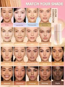 SHEGLAM Hideaway Full-Coverage Concealer-Pink Color Corrector Brightener And Highlighter Brand Beauty Cosmetic Makeup For Women And Girls - Pink - View 7