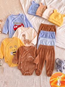 1pc Christmas Themed Outfit Designed For Newborns And Infants, Rich Holiday Celebration And Warm Cute Style, Diverse Styles With Exquisite Craftsmanship, Suitable For Baby's Autumn/Winter Home Wear And Outings - Multicolor - View 1