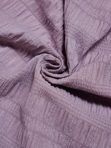 Miaspire Solid Color Round Neck Long Sleeve Casual Dress For Middle-Aged And Elderly Women - Dusty Purple - View 4