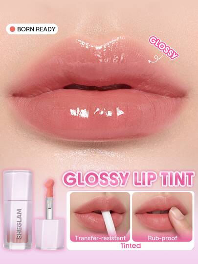 SHEGLAM Glazed & Locked Glossy Lip Tint-011 Born Ready Gloss Combo Liquid Lipstick Brand Beauty Cosmetic Makeup For Women And Girls
