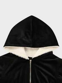 Yalmera Women's Autumn Long Sleeve Zipper Front Thermal Lined Hooded Jacket - Multicolor - View 5