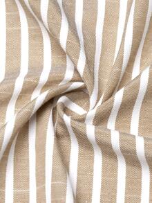 Trelyra Women's Fall Lapel Blue And White Casual French Lightweight Vacation Style Long Sleeve Country Dress Brunch - Khaki - View 6