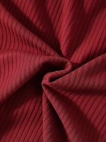 SHEIN Young Girls Outerwear Co-Ords, Robe Elegant Chic, Long Sleeve Tops 3pics Solid Color Long Sleeve T-Shirt And Pants Casual Set - Burgundy - View 12