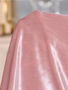 LuxeNights Women's Velvet Camisole Mini Dress & Lace Long Sleeve Cardigan Pajama Set - Pink - View 8