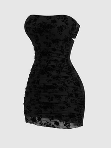 Sweetra CURVE Plus Size Solid Color Casual Dress, Suitable For Summer - Black - View 3