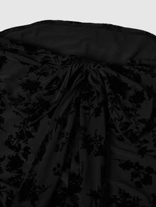 Sweetra CURVE Plus Size Solid Color Casual Dress, Suitable For Summer - Black - View 4