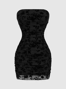 Sweetra CURVE Plus Size Solid Color Casual Dress, Suitable For Summer - Black - View 8