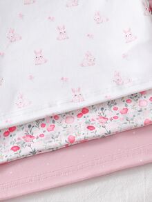 6PCS Young Girls Pajamas - Pink - View 8