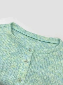 Elyressa Casual Elegant Daily Commute Women's Long Sleeve Top, Teal Green, Spring/Autumn/Winter, Round Neck - Cadet Blue - View 7