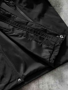 AXEPEAK Men's Casual Hooded Long Sleeve Jacket For Daily Wear - Black - View 9