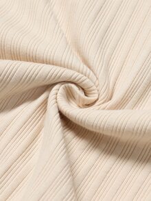 Editum Women's Solid Color V-Neck Casual Daily Long Sleeve Sweatshirt Brunch Office Beige - Apricot - View 9