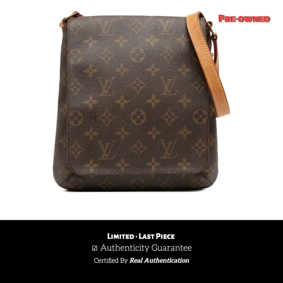 Authenticated Louis Vuitton PRE-OWNED Monogram Musette Salsa PM Short Strap Bag - 棕色 - 查看 1