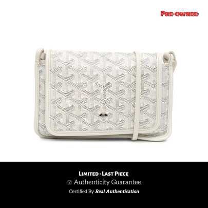  Authenticated Goyard PRE-OWNED Goyardine Plumet Pocket Wallet Bag