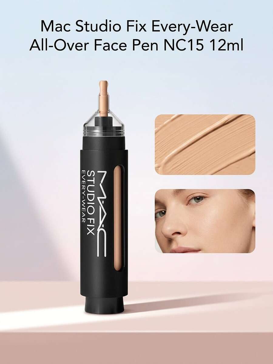 Mac Studio Fix Every-Wear All-Over Face Pen NC15 12ml – Concealer Pen, Long-Wearing, For Fair Skin Tones, NC15, Suitable For Daily Makeup Routine - NC15 - View 1