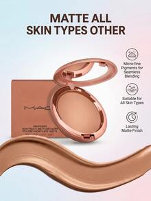 MAC SKINFINISH SUNSTRUCK MATTE BRONZER 8g – Bronzer, Long-Wearing, For All Skin Types, Matte, Marshmallow Root, Suitable For Daily Makeup - Matte Light Golden - View 2
