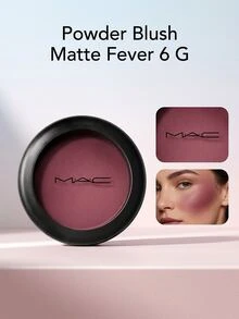 MAC Powder Blush Matte Fever 6 G – Deep Berry Plum Tone, Highly Pigmented For Bold Look, Smooth Finish, Long-Wearing Face Makeup, Ideal For Professional Beauty Enthusiasts, Perfect For Cheek Contouring And Daily Glow - Fever - View 1