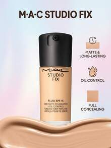 Mac Studio Fix Fluid SPF15 NC13 30ml – 24-Hour Long-Wear Matte Finish, Oil Control Formula For Shine-Free Look, Sun Protection, Suitable For Oily And Combination Skin, Professional Grade Full Coverage, Daily Face Base - NC13 - View 2
