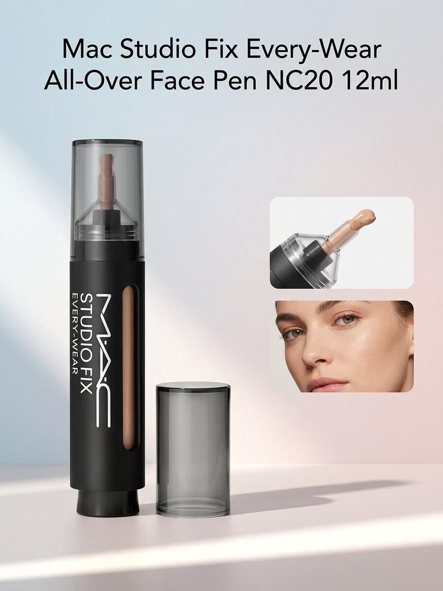 Mac Studio Fix Every-Wear All-Over Face Pen NC20 12ml – Concealer Pen, Waterproof, For All Skin Types, NC20, Hyaluronic Acid, Suitable For On-The-Go Touch-Ups - NC20 - View 1