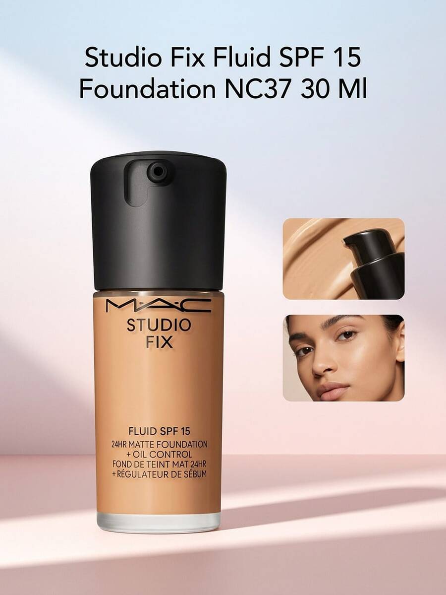 MAC أساس السائل ستوديو فيكس SPF 15 بدرجة NC37 30 مل - متعدد الألوان - مشاهدة 1
