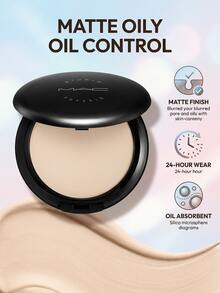 MAC Blot Pressed Powder 12 G – Oil-Control Shine Reduction, Matte Finish For Oily Skin, Makeup Setting And Touch-Ups, Lightweight Sheer Coverage, Professional Face Finish, Includes Mirror And Puff For On-The-Go Use - Medium - View 2