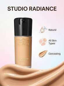 MAC Studio Radiance Serum-Powered Foundation NC30 30 Ml – Foundation, Radiant Finish, For Dry Skin, NC30, Hyaluronic Acid, Suitable For Daily Makeup Routine - NC30 - View 2