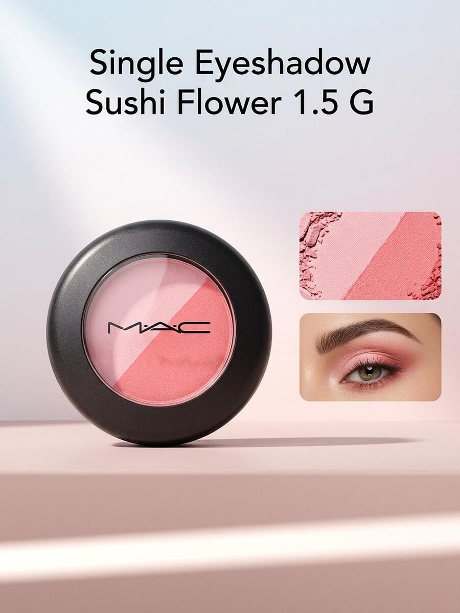 MAC Single Eyeshadow Sushi Flower 1.5 G – Eyeshadow, Highly Pigmented, For Makeup Beginners, Sushi Flower, Suitable For Daily Makeup Routine - Sushi Flower - View 1