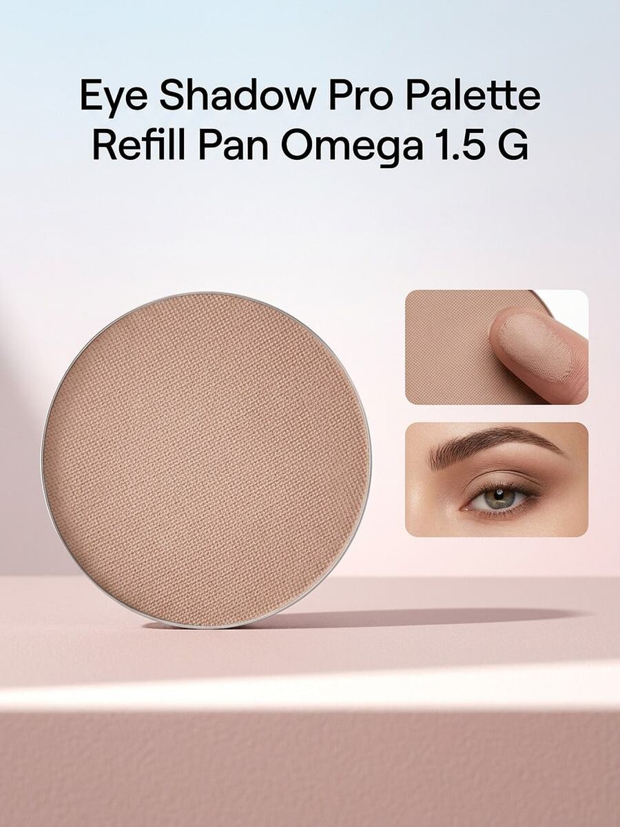 MAC Eye Shadow Pro Palette Refill Pan Omega 1.5 G – Eye Shadow, Matte Finish, For Professional Makeup Artists, Omega, Suitable For Palette Customization - Omega - View 1