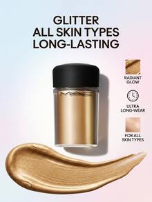 MAC Glitter Pigment Eyeshadow Old Gold 4.5 G – Loose Pigment, High-Shine, For Makeup Artists, Old Gold, Suitable For Professional Makeup - Old Gold - View 2