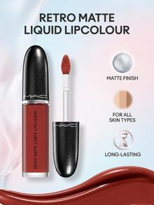 Mac Retro Matte Liquid Lipcolour Chili Addict 5ml – Liquid Lipstick, Matte Finish, For Women, Chili Addict, Suitable For Daily Wear - Chili Addict - View 2
