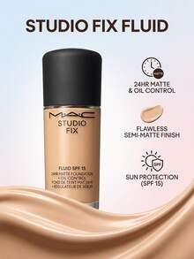 Mac Studio Fix Fluid SPF15 NC15 30ml – Foundation, 24-Hour Longwear, For Oily Skin, NC15, SPF 15, Suitable For Daily Makeup Routine - NC15 - View 2