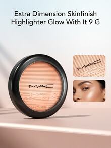 MAC Extra Dimension Skinfinish Highlighter Glow With It 9 G – Highlighter, Luminous Finish, For Makeup Enthusiasts, Peachy Tan, Prismatic Pigments, Suitable For Daily Makeup Routine - Glow With It - View 1