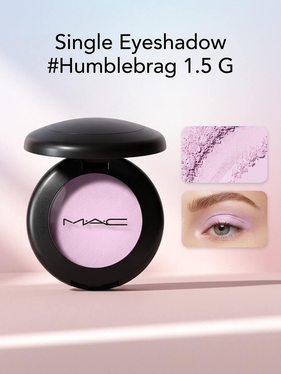 MAC Single Eyeshadow #Humblebrag 1.5 G – Eyeshadow, Highly Pigmented, For Makeup Enthusiasts, Metallic Lilac, Suitable For Daily Beauty Routine - Humblebrag - View 1