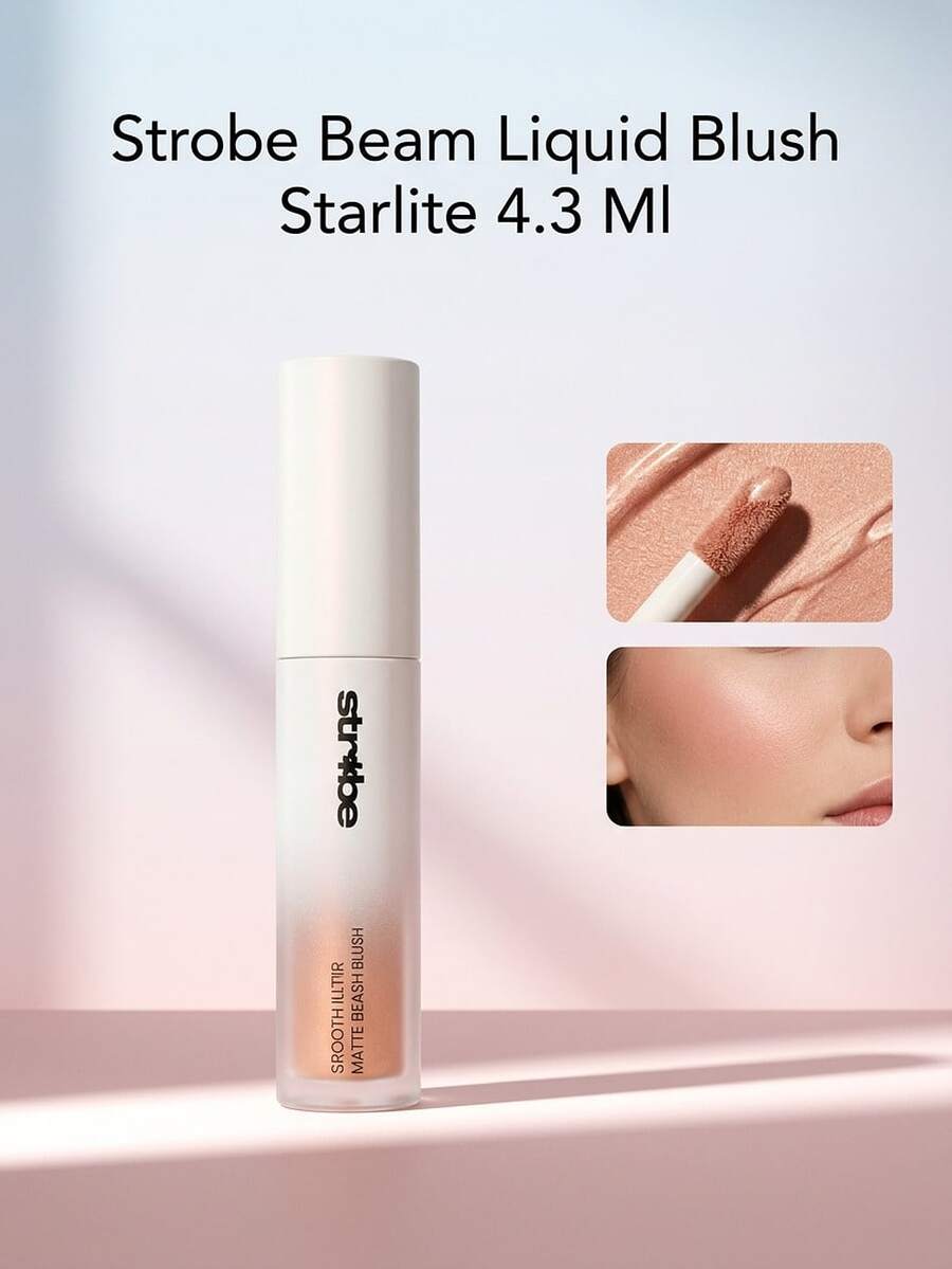 MAC Strobe Beam Liquid Blush Starlite 4.3 Ml – Liquid Blush, Illuminating, For Makeup Enthusiasts, Shimmering Peach, Suitable For Daily Makeup Routine - Starlite - View 1