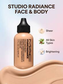 MAC Studio Radiance Face And Body Radiant Sheer Foundation N1 50 Ml – Foundation, Radiant Finish, For All Skin Types, N1, Suitable For Daily Makeup - N1 - View 2