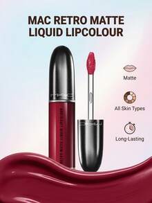 Mac Retro Matte Liquid Lip Colour Dance With Me 5ml – Liquid Lipstick, Long-Wearing, For Women, Deep Cranberry Red, Suitable For Daily Wear - Dance With Me - View 2