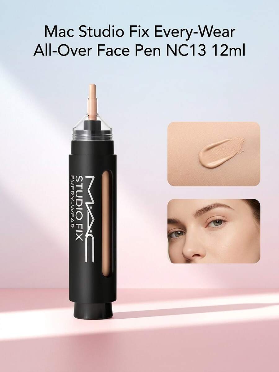 Mac Studio Fix Every-Wear All-Over Face Pen NC13 12ml – Concealer Foundation Pen, Long-Wearing, For Fair Skin Tones, NC13, Suitable For Daily Makeup Routine - NC13 - View 1