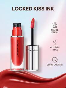 MAC أحمر شفاه بصبغة مقفلة مقاوم لل- 24 ساعة 4 مل، لون قوي - متعدد الألوان - مشاهدة 2