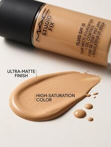 MAC Studio Fix Fluid SPF 15 Foundation NC37 30 Ml – Foundation, 24-Hour Wear, For Oily Skin, NC37, Sunscreen, Suitable For Daily Makeup Routine - Multicolor - View 3