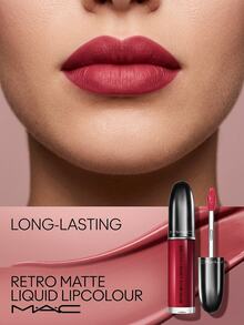 Mac Retro Matte Liquid Lip Colour Dance With Me 5ml – Liquid Lipstick, Long-Wearing, For Women, Deep Cranberry Red, Suitable For Daily Wear - Dance With Me - View 4