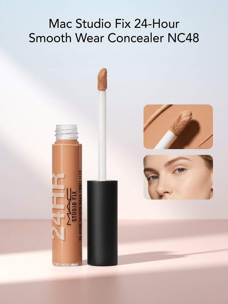Mac Studio Fix 24-Hour Smooth Wear Concealer NC48 – Concealer, Long-Wearing, For Deep Skin Tones, NC48, Suitable For Daily Office Wear - NC48 - View 1