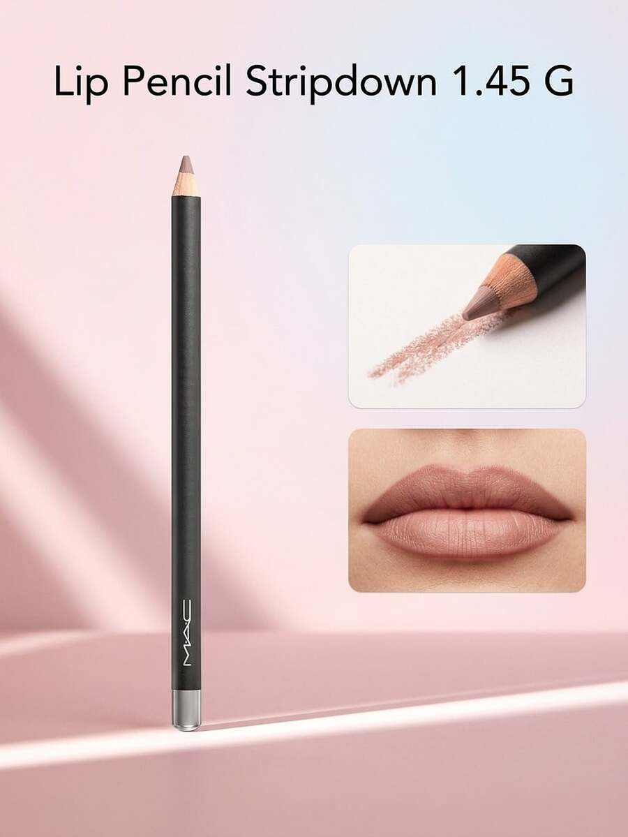 MAC Lip Pencil Stripdown 1.45 G – Nude Beige Matte Finish, Long-Lasting Lip Definition, Smooth Glide Formula For Precise Contouring, Smudge-Proof Professional Makeup, Perfect For Daily Wear And Versatile Lip Styling - Stripdown - View 1