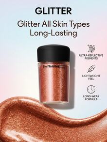 MAC Glitter Pigment Eyeshadow Copper Sparkle 4.5 G – Eyeshadow, High-Shine, For Makeup Artists, Copper, Suitable For Evening Parties - Copper Sparkle - View 2